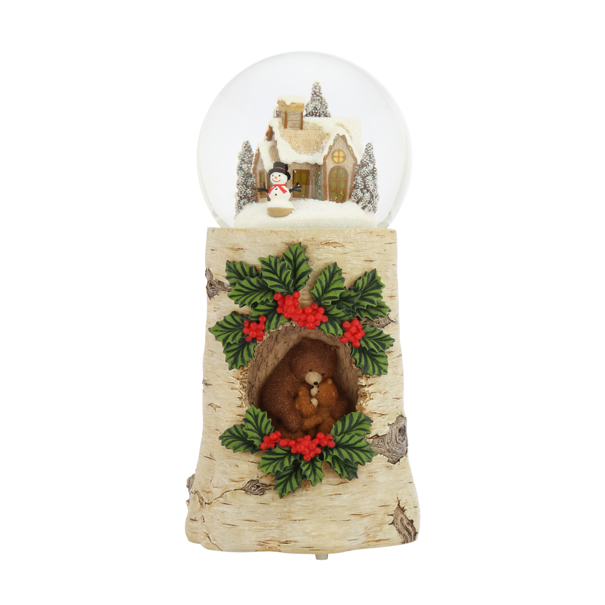 100MM Christmas home Musical snow globe with lighting and blower