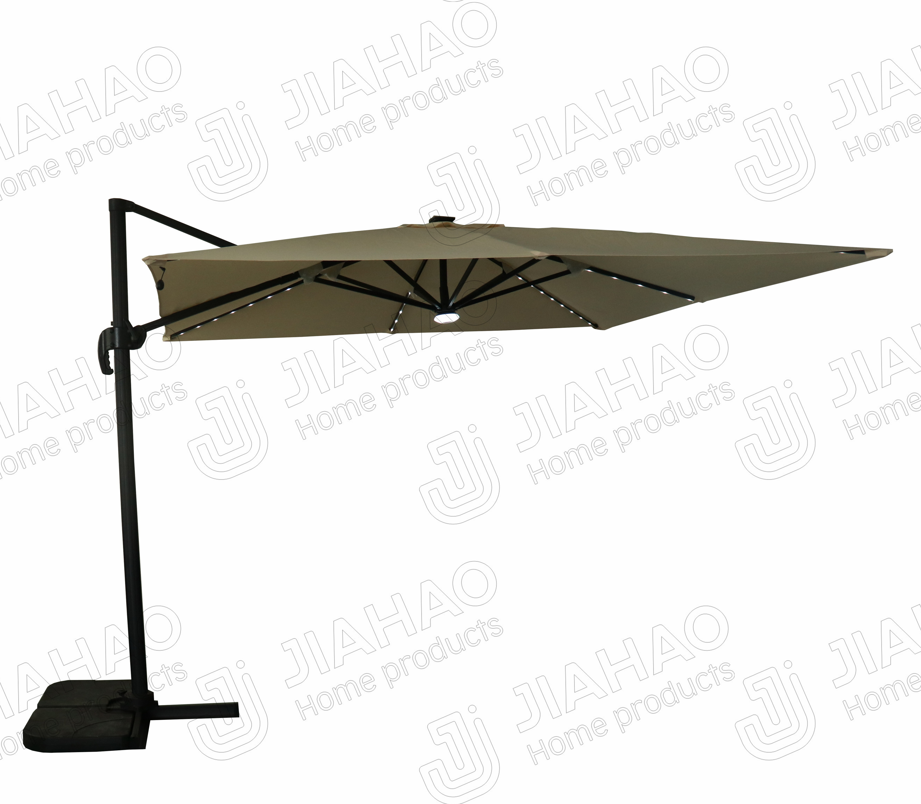 3x3 Rome Umbrella with 51pcs LED light and center lamp light