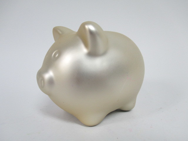China manufacturer solid color 3 inches plated ceramic piggy bank