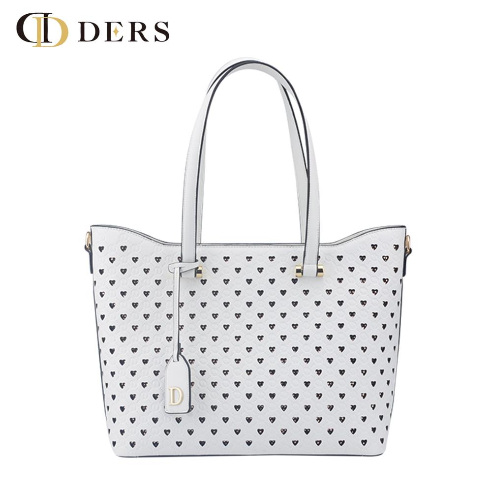 Customizable PU women bags with embossed logo, laser perforated hot-pressing dimonds