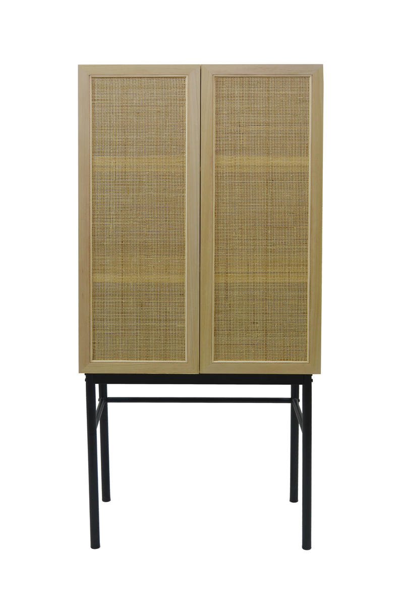 Rattan storage cabinet