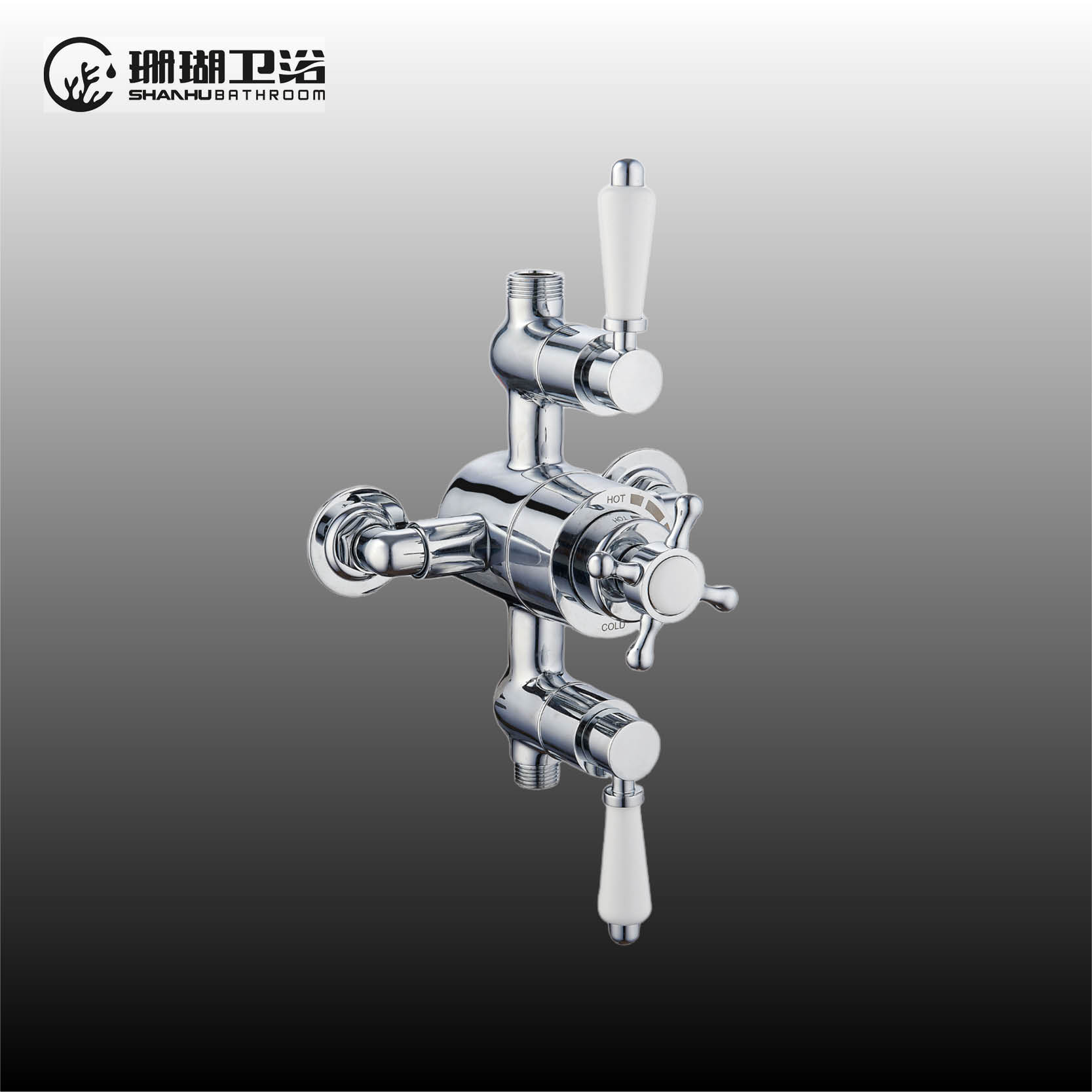 Traditional exposed thermostatic shower valveT8579