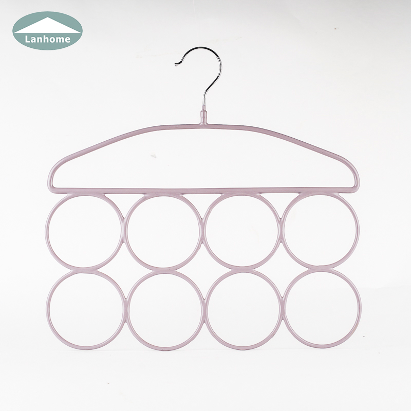 8 Holes Space Saving PVC Metal Scarf Display Hanger Neckerchief Rack