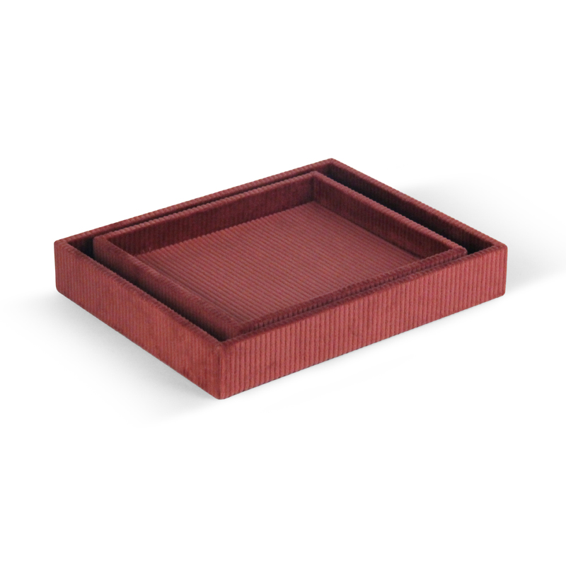 Square jewelry set of 2 storage serving tray for home decor