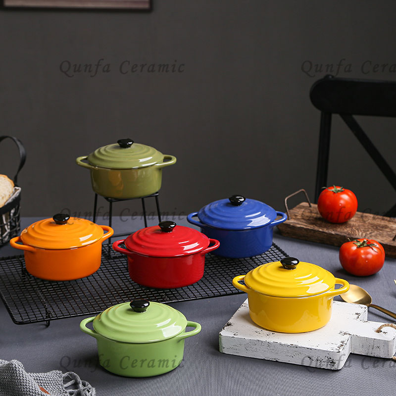 Ceramic 6pcs Colorful Mini Casserole Set