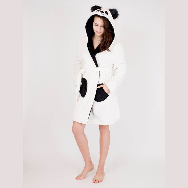 Super Soft Flannel-Panda Robe