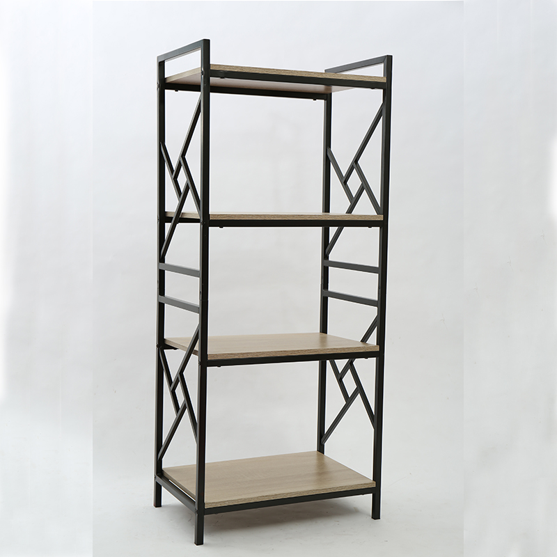 Metal storage rack with Wood shelf