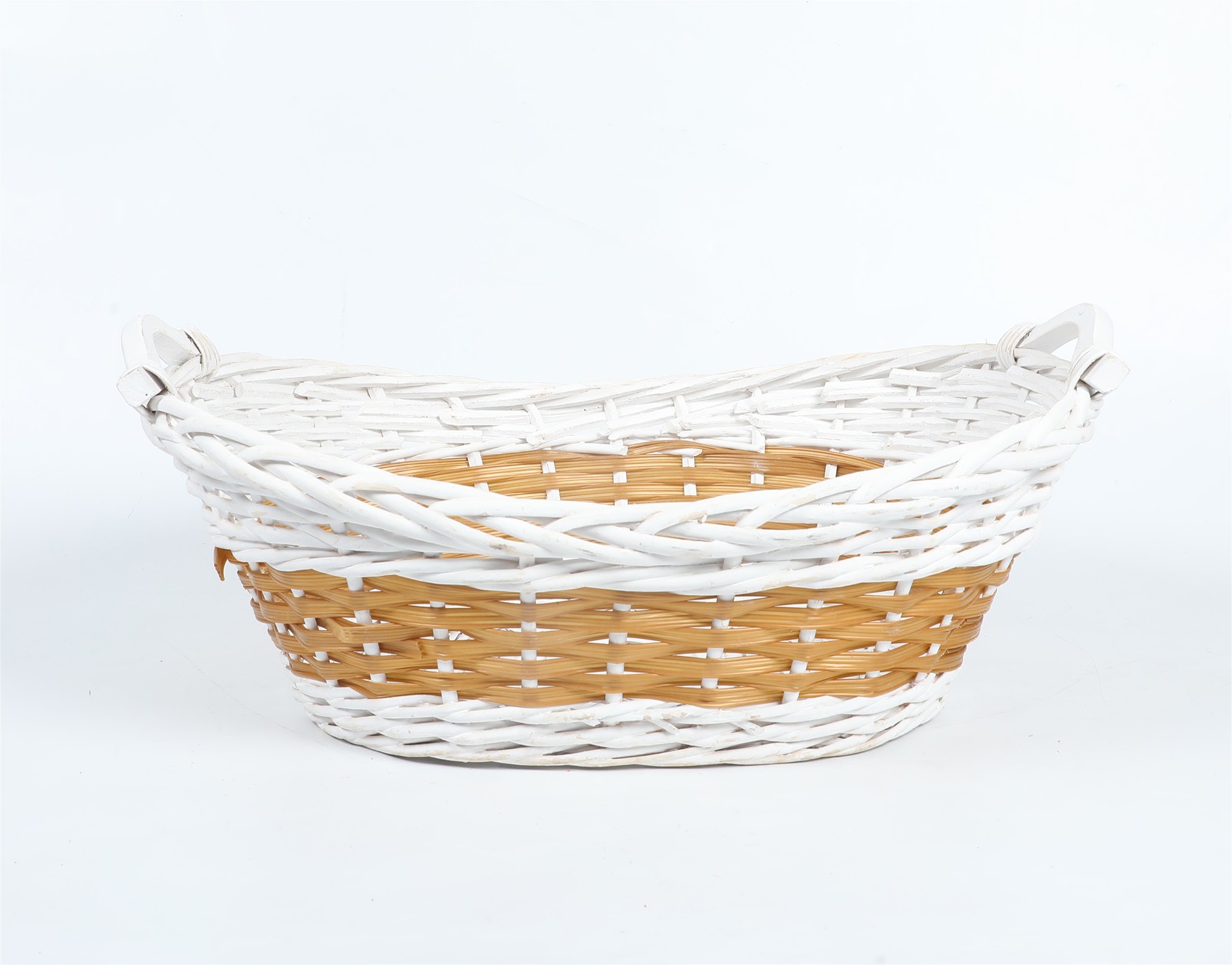 Kingwillow wholesale handweave oval gift wicker storage fruit basket tray storage tray