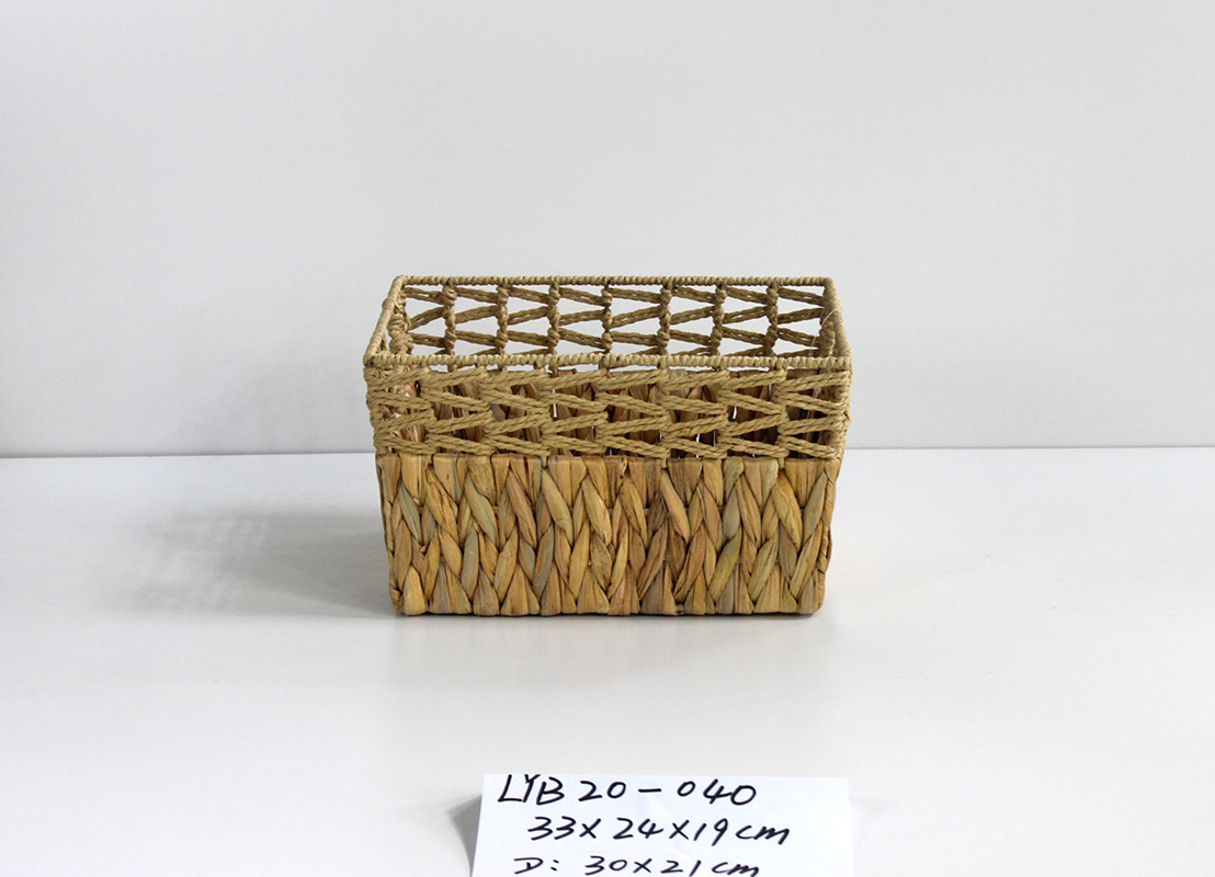 Rectangle Calabash paper rope woven storage basket
