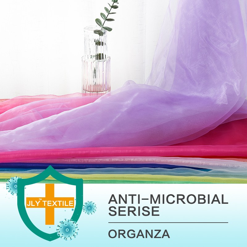 JLY Organza ANTI-MIICROBIAL Fabric, Soild Various Colors For Wedding Party Gift Decorations