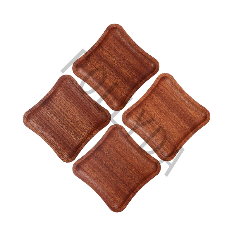 Sapele Wood waist slimming Coaster Set SAC614