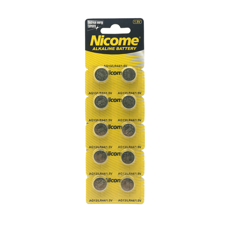 Alkaline Button Cell Battery Ag13 Lr44 1.5v