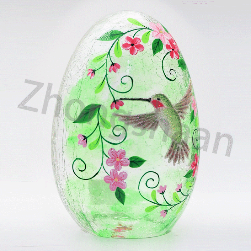 HAND PAINTED CANDLE HOLDER BALL+ LED+Spring+EASTER