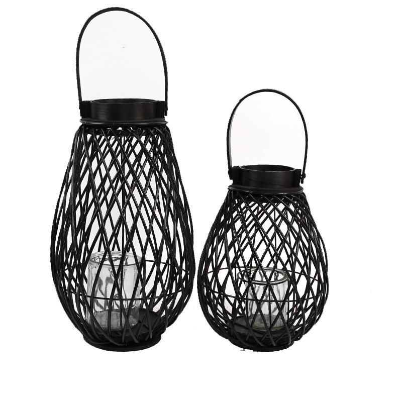 Customize Wedding decoration candle ramadan christmas home decoration Indoor outdoor wooden chinese lantern willow decoration Lantern