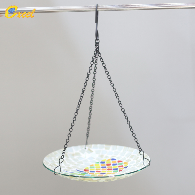 hanging glass bird bath