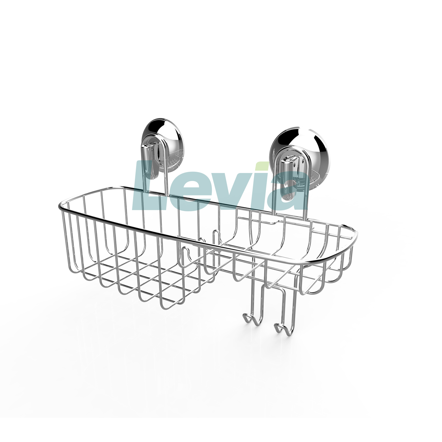 Suction Cup Shower Caddy | Shower Organizer for Shampoo with Hooks