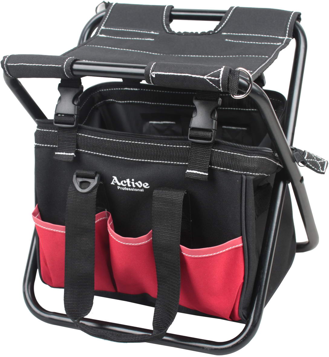 Folding Stool Chair with Zippered Storage Bag
