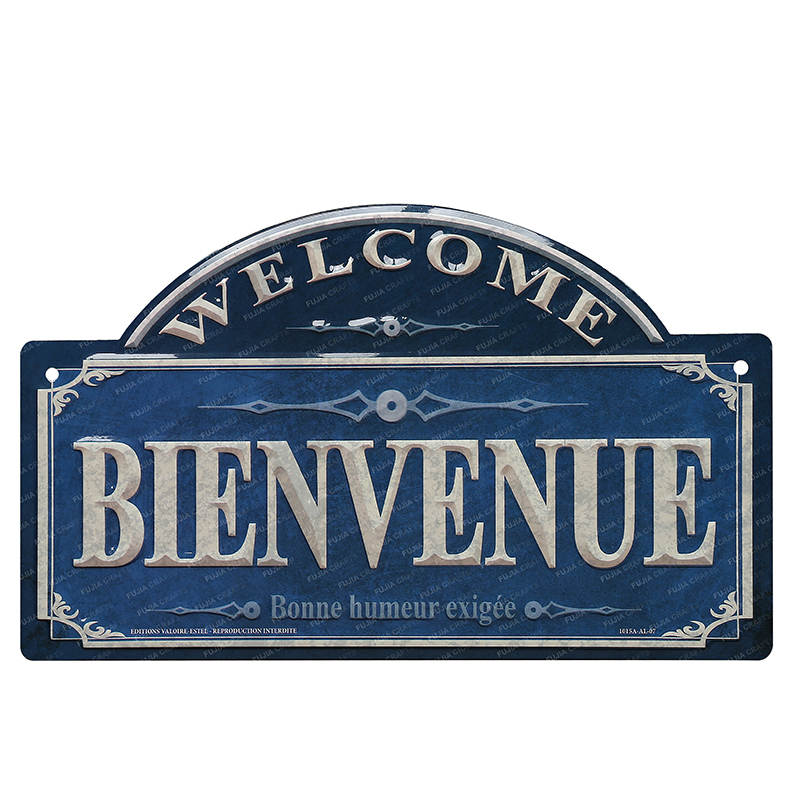 nostalgic metal car plate ，frence style hot sale tin signs