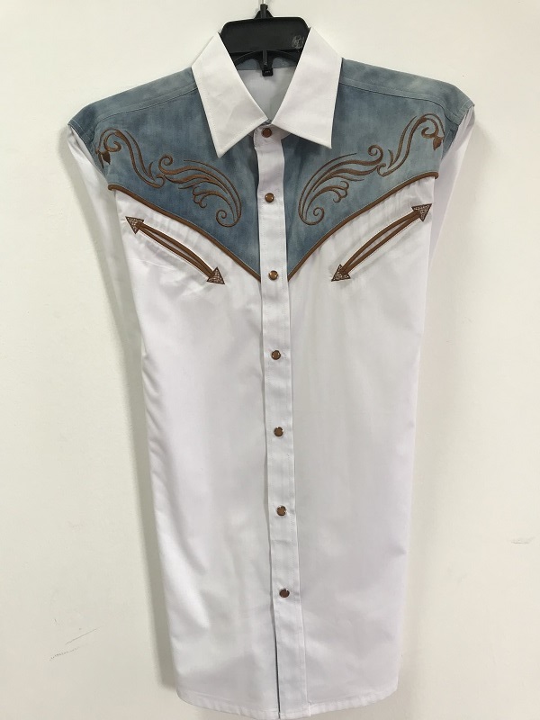 2020 new design cowboy shirts CVC /TC Fabric
