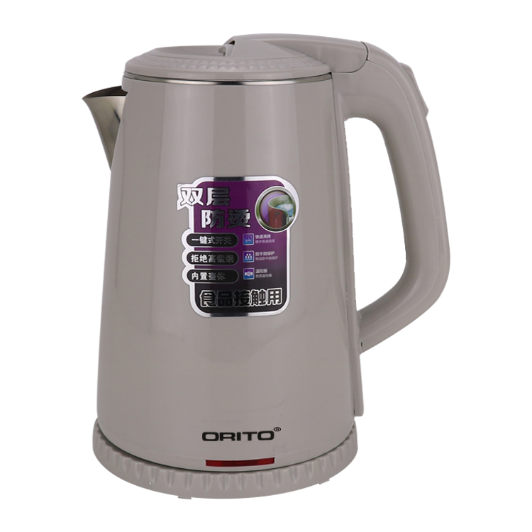 001 Hotel Kitchen Appliances 1.8L Anti-scald Double Wall Electric Kettle