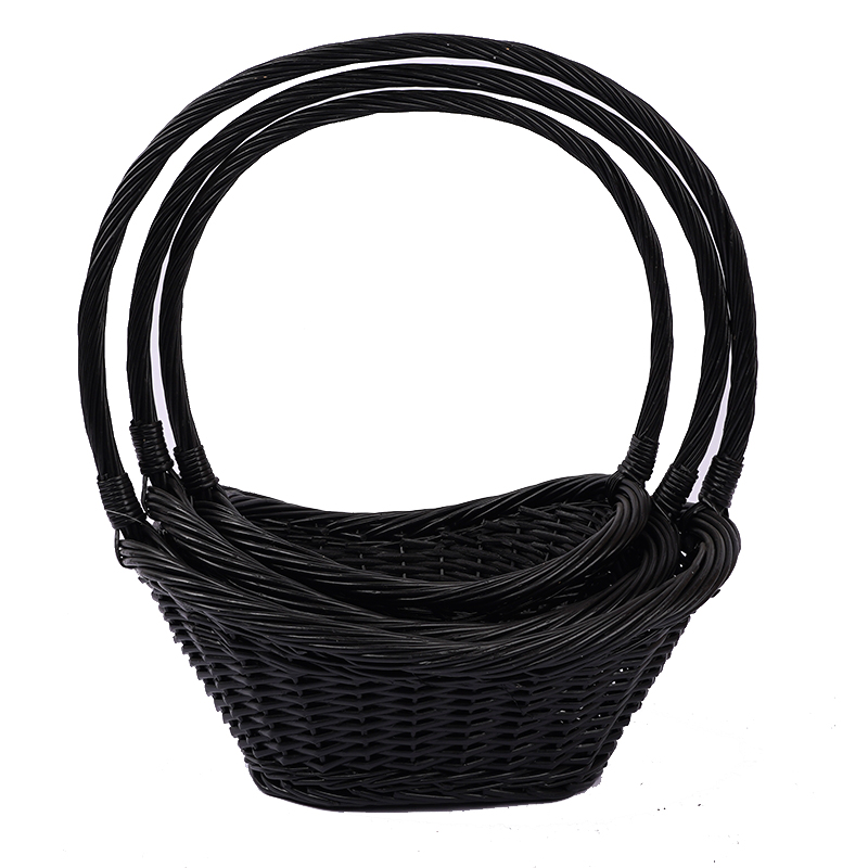 1ACustomize Wholesale Willow Gift Packing Handmade Woven Fruit Storage Christmas Natural Wicker Basket Cheap Handmade bamboo Willow Best Sellers linyi linshu Shandong