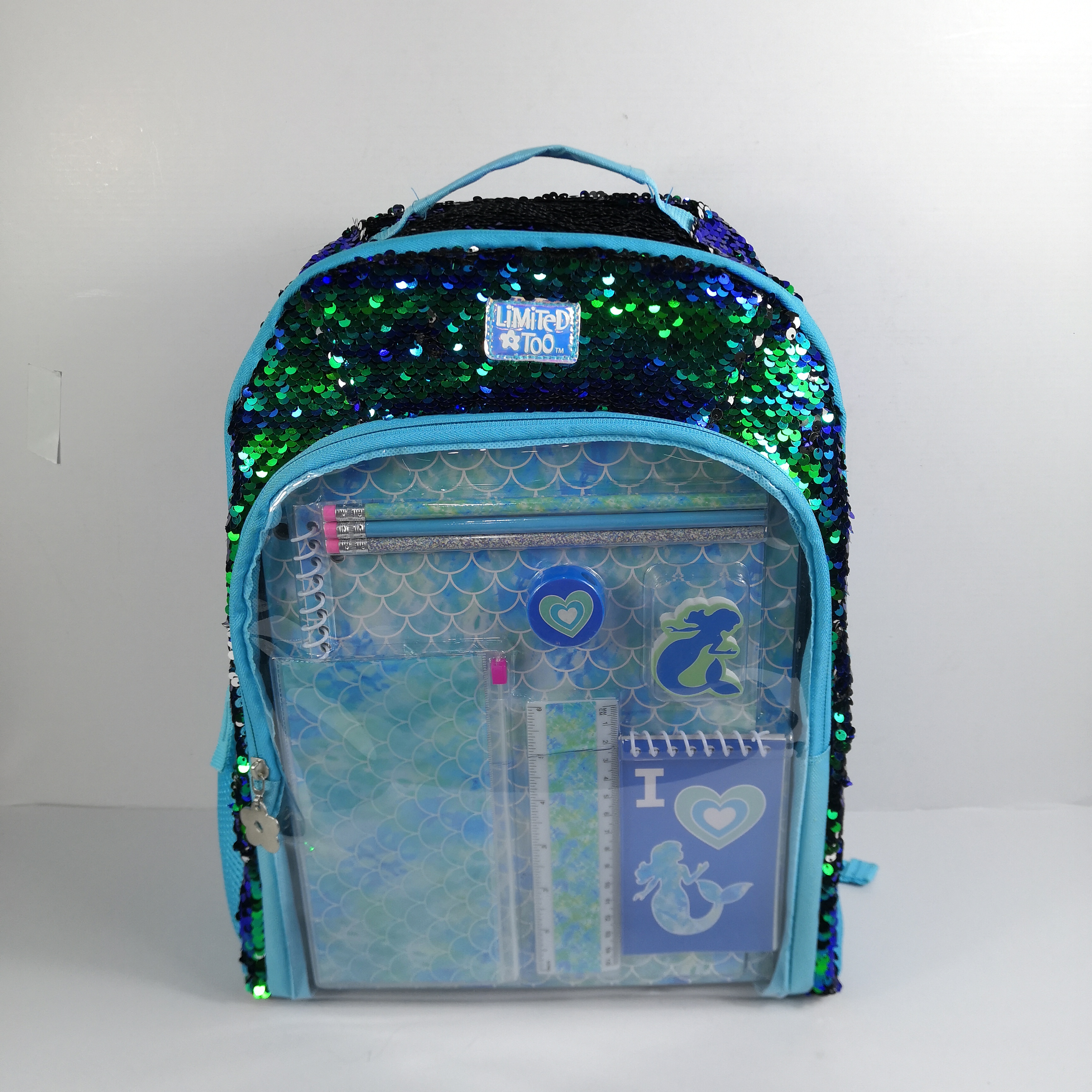 Variable color sequin backpack