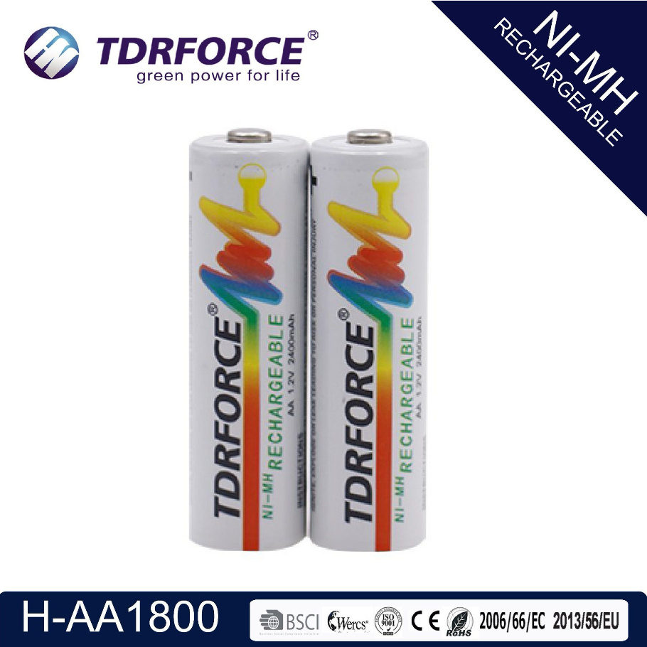 NiMH Rechargeable 1.2V Battery HR6 AA 1800mAh