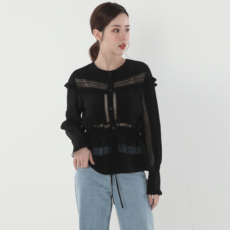 ladios' summer shirt with lace