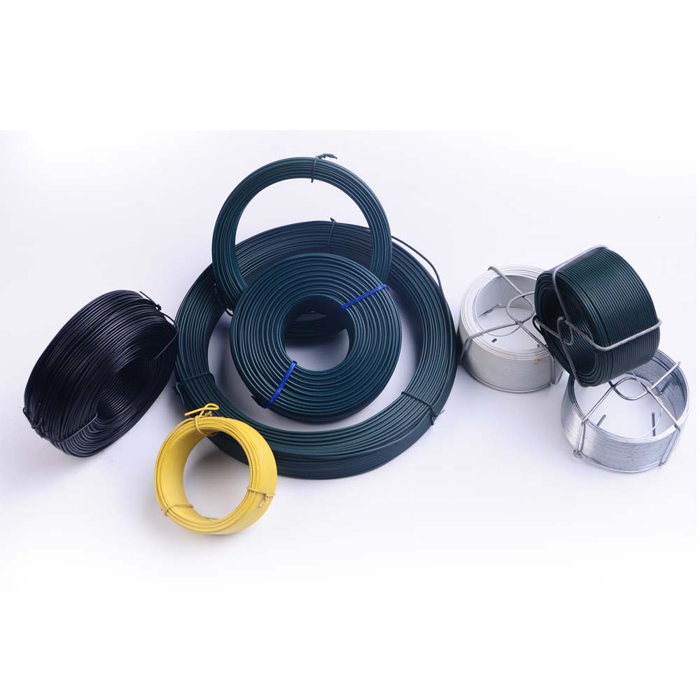 Small coil dark green pvc coated iron binding wire for Supermarket