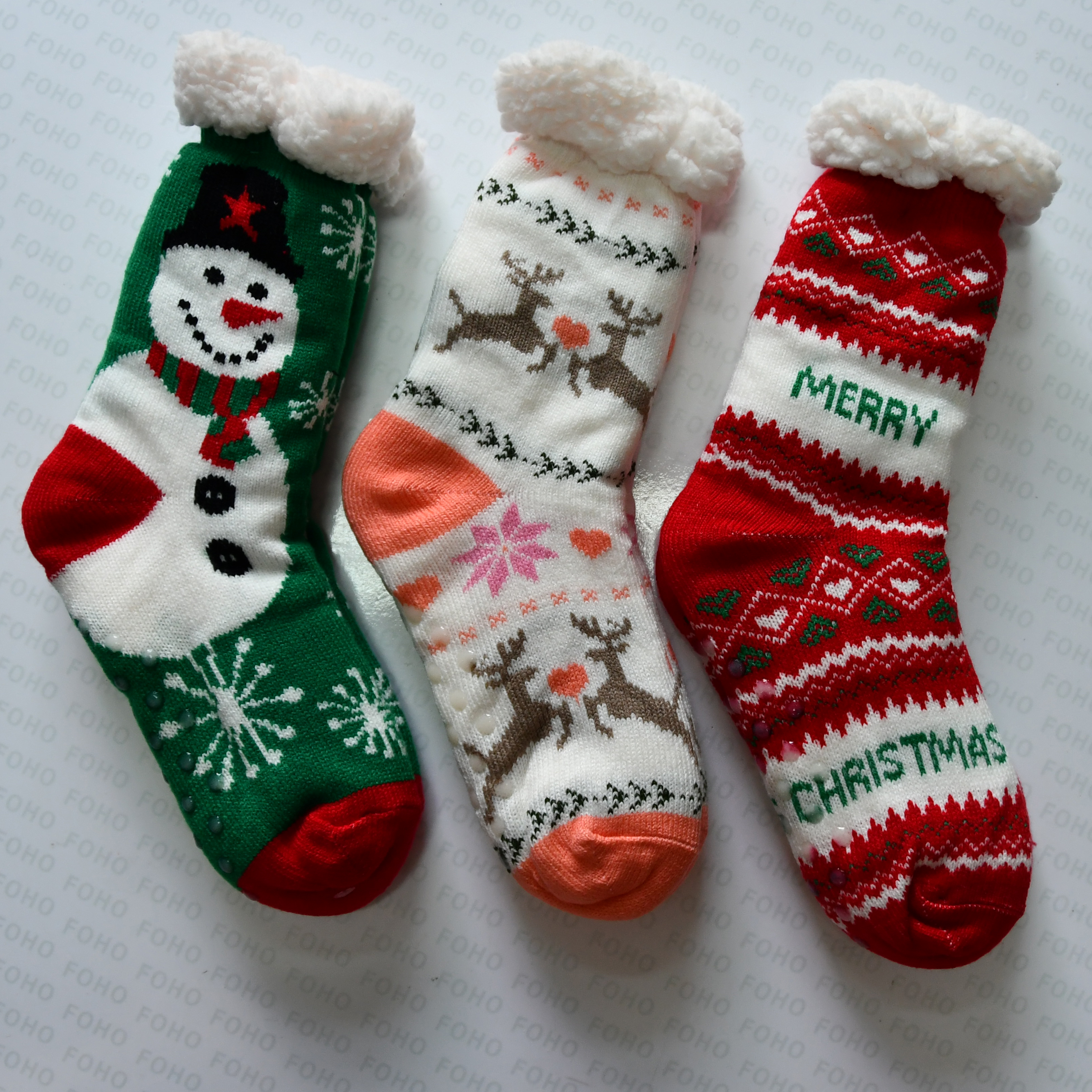 Ladies Christmas slipper socks
