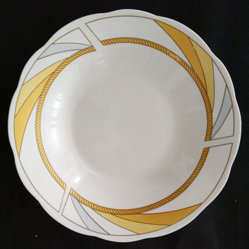 cut edge 9"wholesale flower design porcelain soup plate ceramic soup plate ceramic soup plate