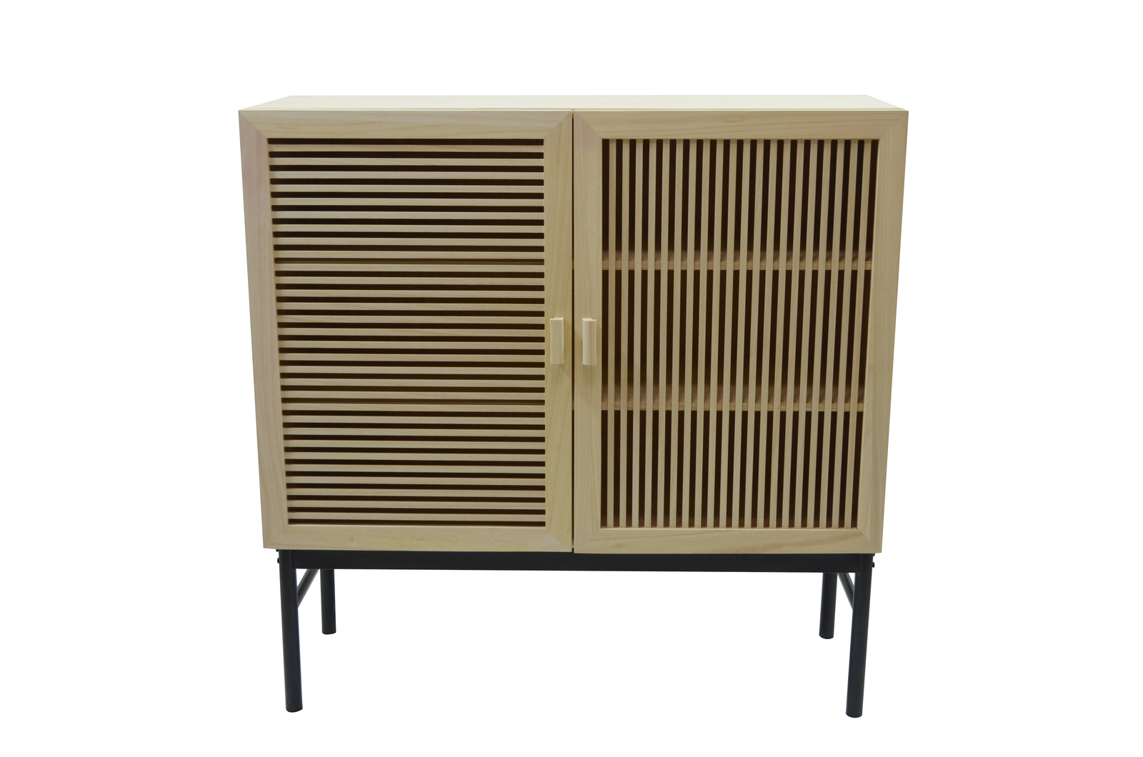 Wood decorative cabinet with iron foot