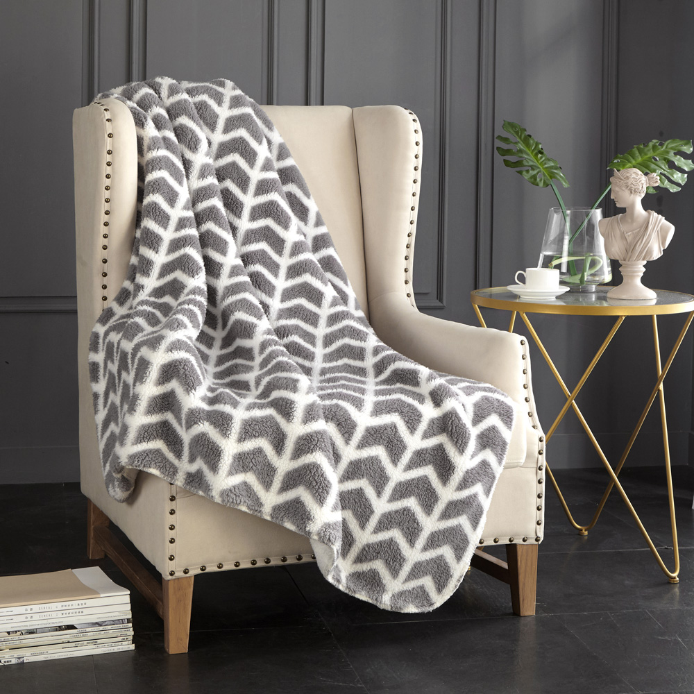Printed Sherpa Blanket