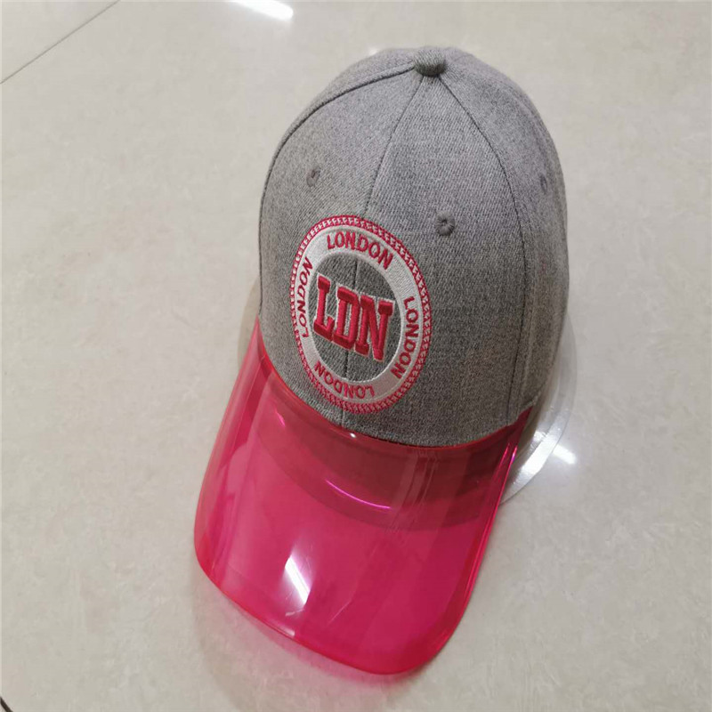 6-Panels Baseball Cap with hyaline visor