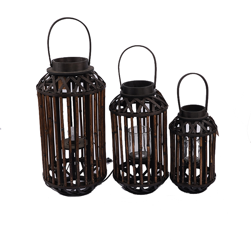 2020 New design Customize Wedding decoration candle ramadan christmas home decoration Indoor outdoor wooden camping candle lantern christmas lantern with decoration candle holder lantern chinese lantern