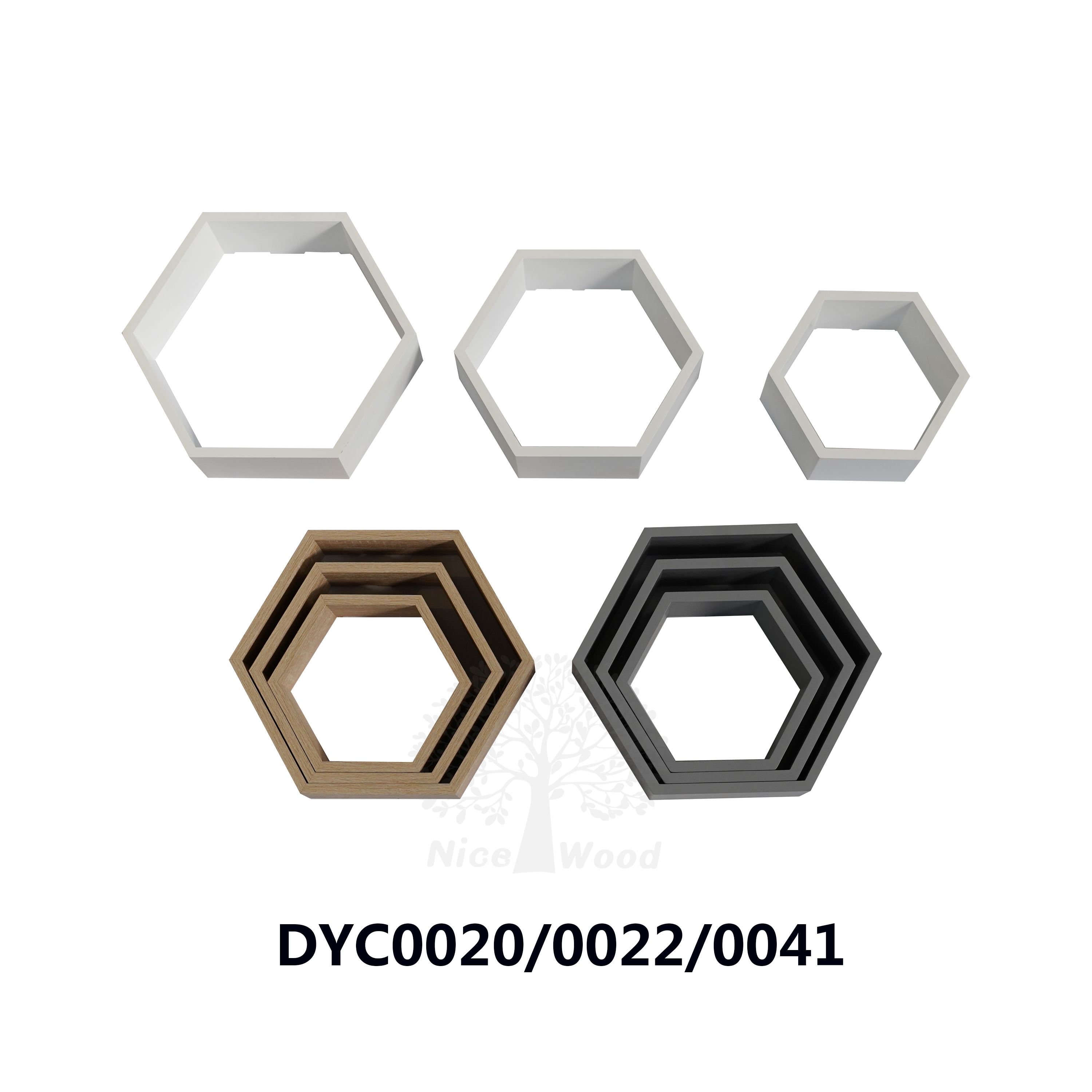 0_020/ 0_022/ 0_041 Hexagon wall shelf