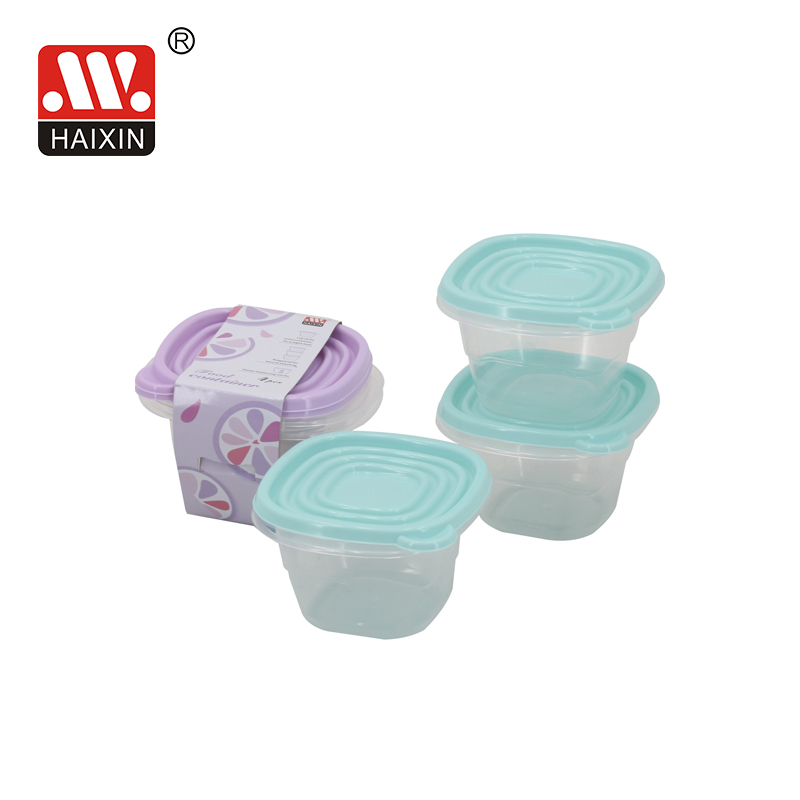 Haixin plastic food container set storage container bpa free item# 8755 plastic container food box)