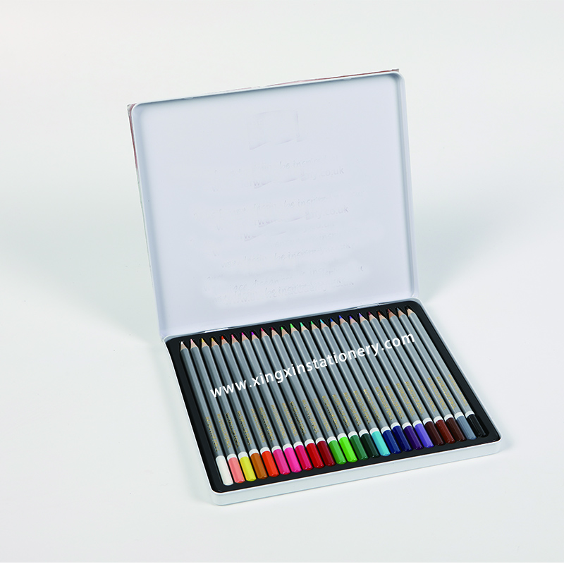 24pcs Watercolor Pencils In Tin Box