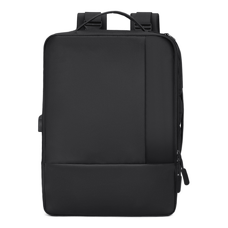 Large capacity black nylon vintage shoulder backpack bag for men