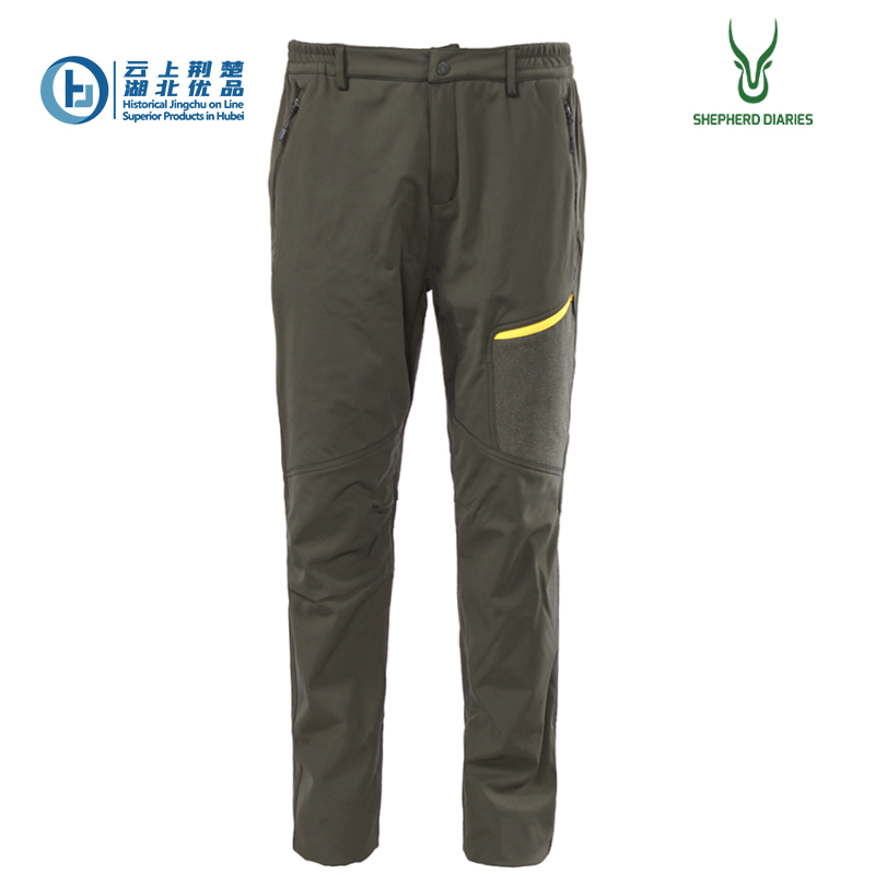 Men's casual softshell long trousers