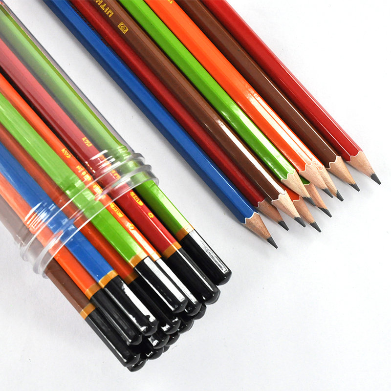 HB pencils in PVC tube