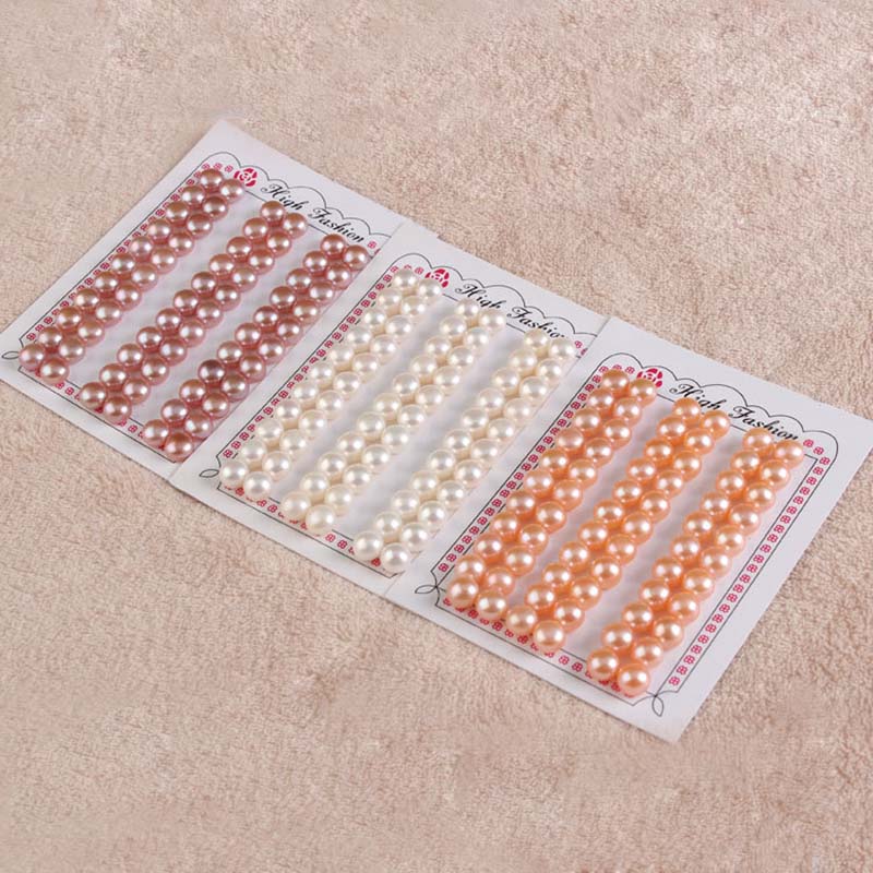 2-15mm Half Drilled Cultured Freshwater buttone Pearl Beads pair for earring DKL046