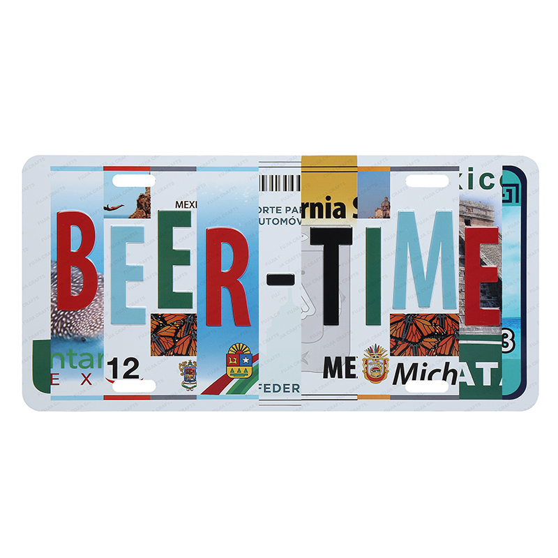 Funny license plate factory price OEM design souvenir car license plate