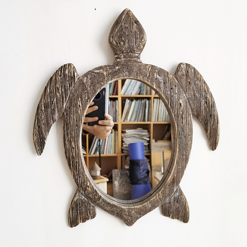 Wood wall mirror