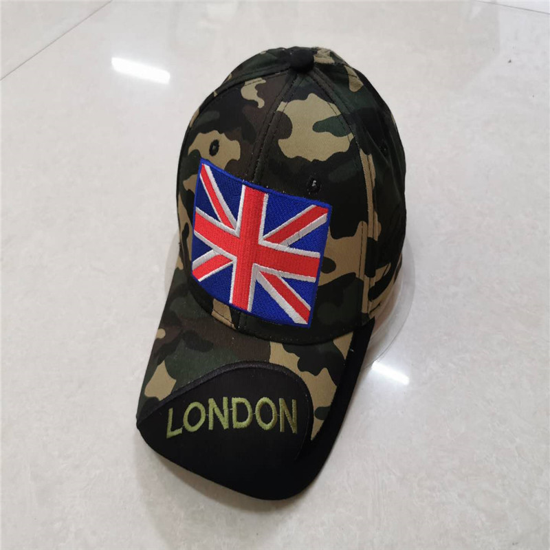 6-Panels Baseball Cap 100% Cotton Camouflage