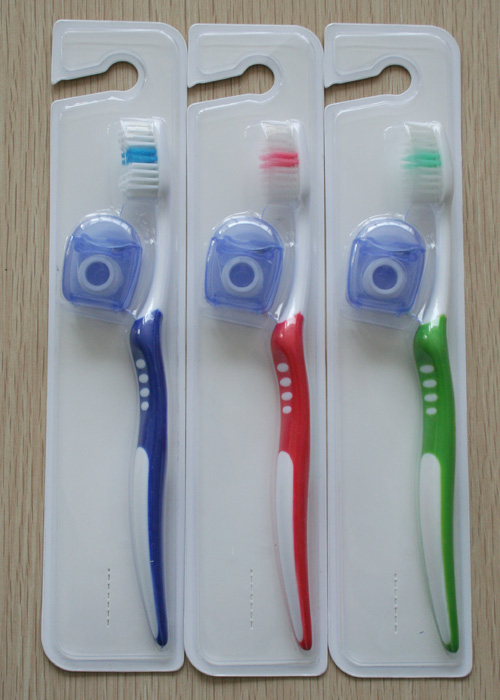 Toothbrush and dental floss
