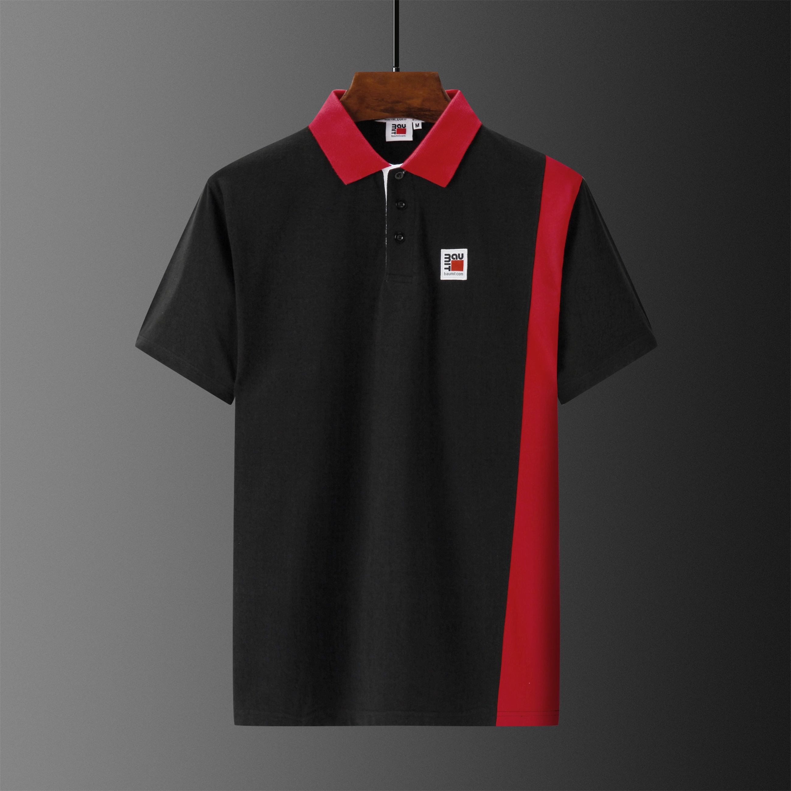 Men's short sleeve cotton polo shirt, applique