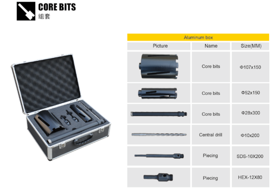 diamond core bits set