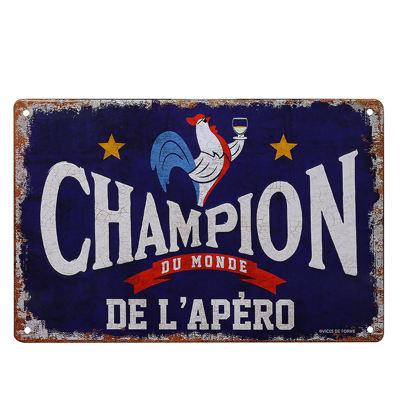 folded edge embossed custom vintage metal tin sign