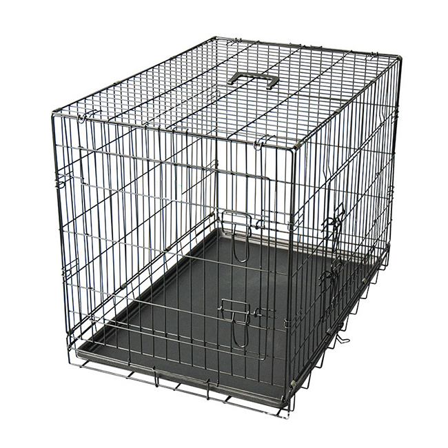 black dog cage